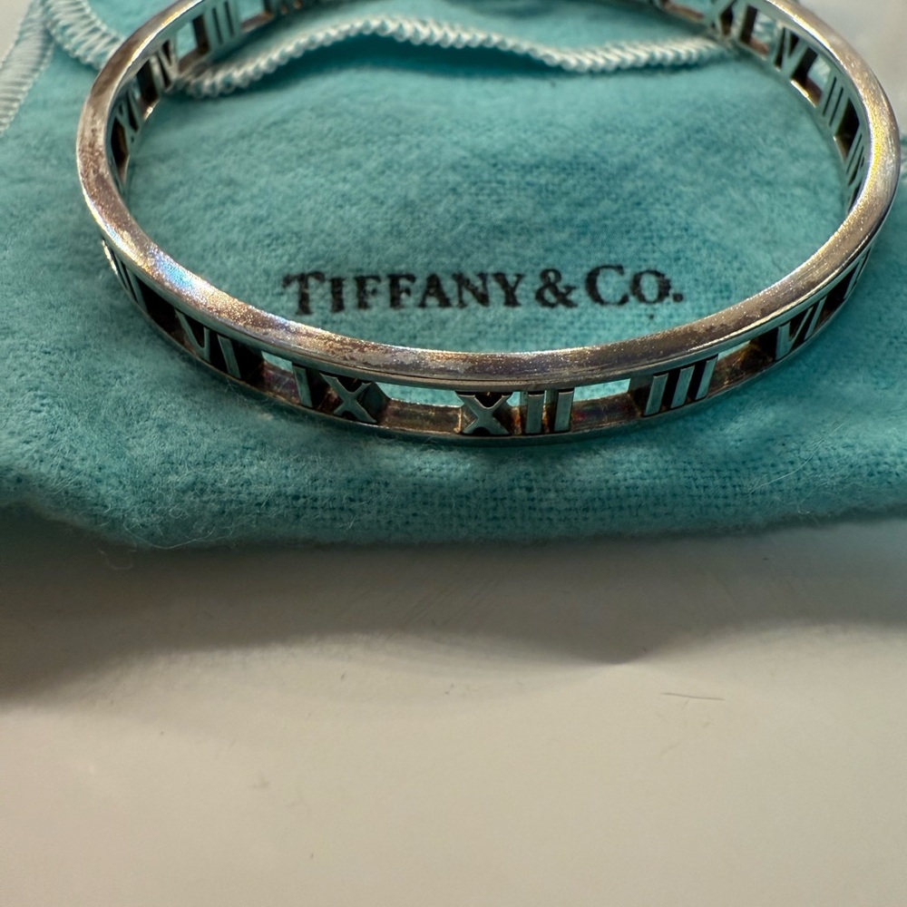 Discontinued Tiffany and Co. Open Atlas Bracelet Bangle